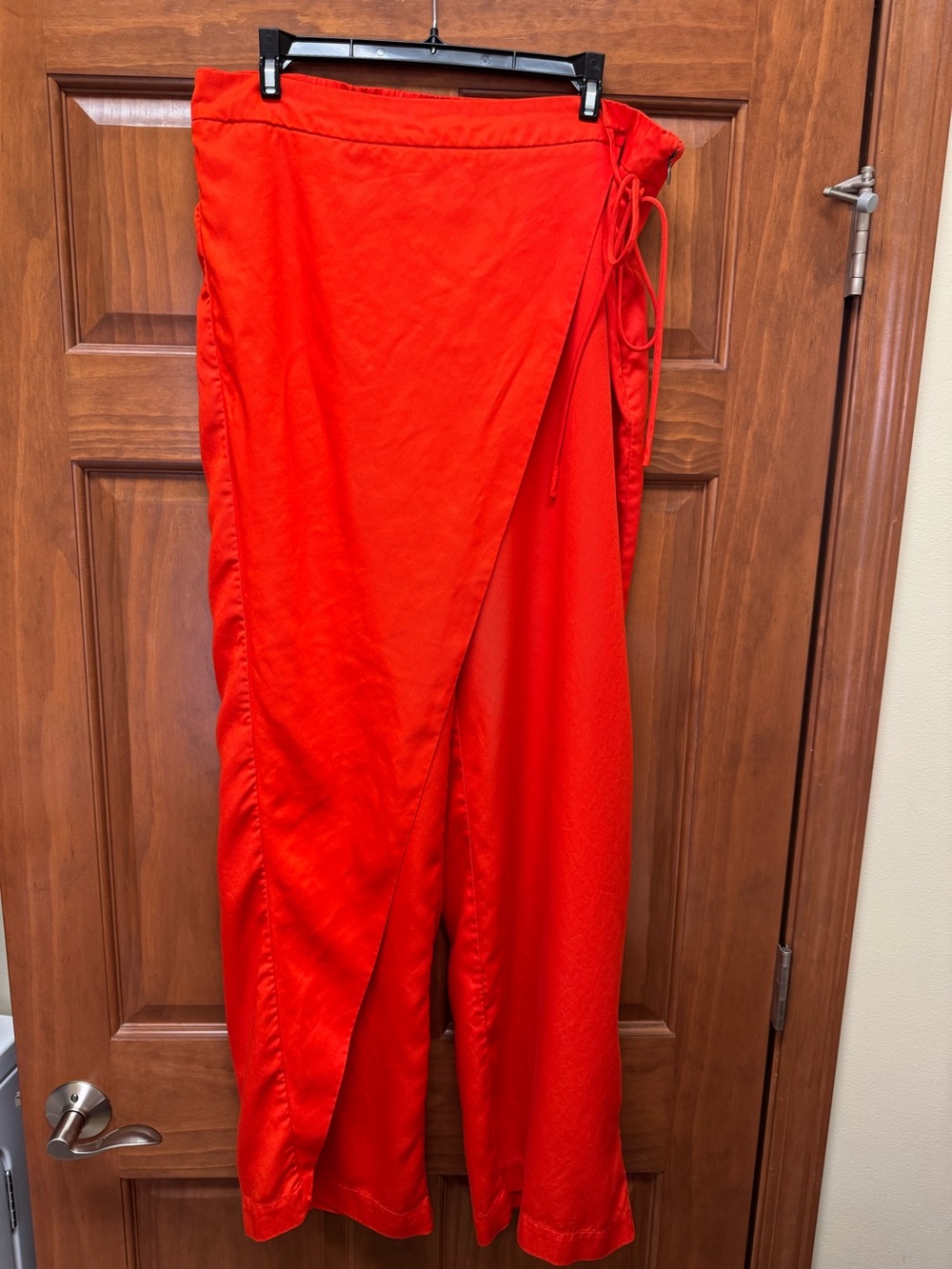 Future Collective Orange Wrap-Front Wide Leg Pants